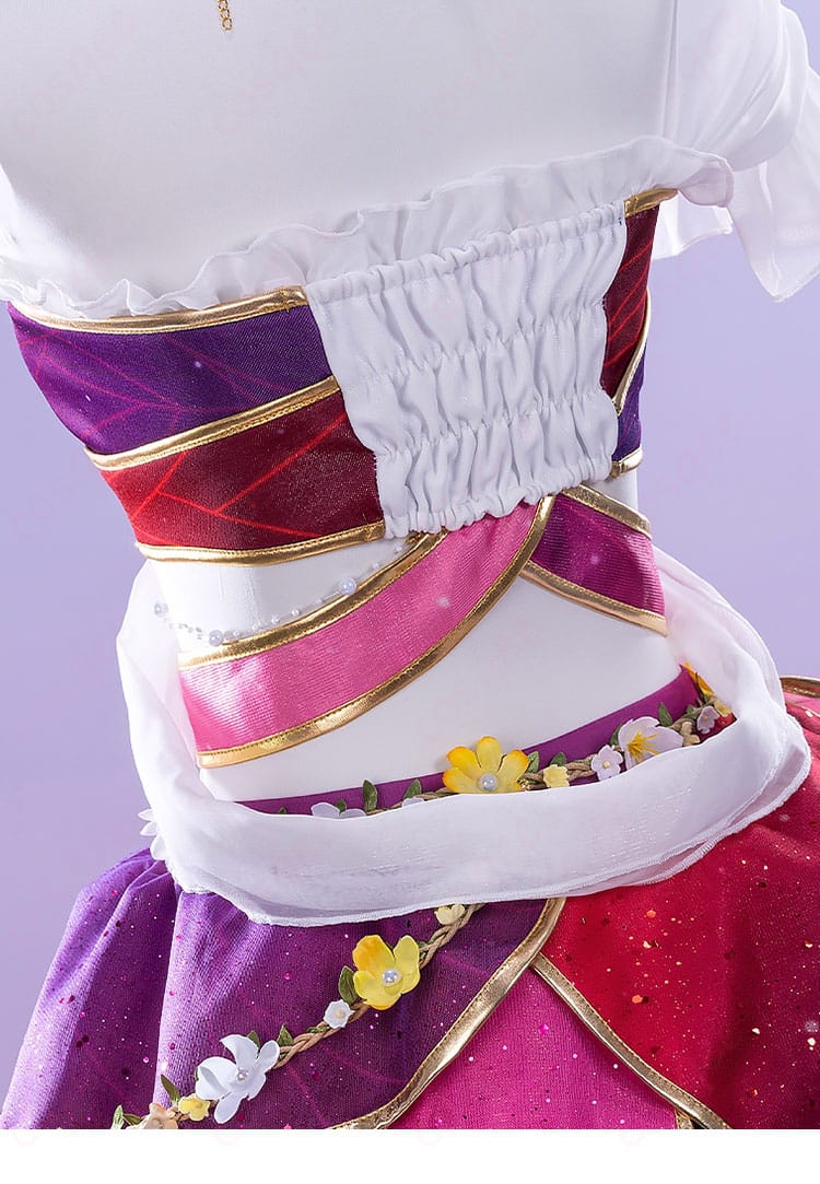 西木野真姫の花妖精風衣装の腰まわりの装飾詳細