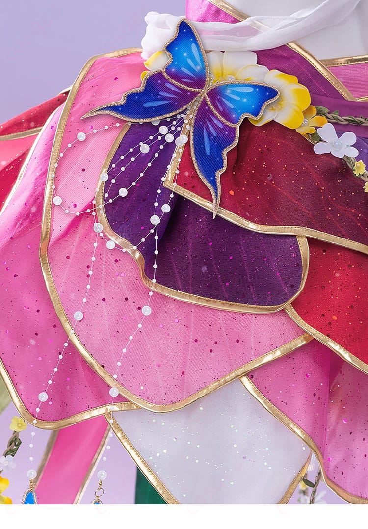西木野真姫の花妖精風スカートにあしらわれたリボンの詳細