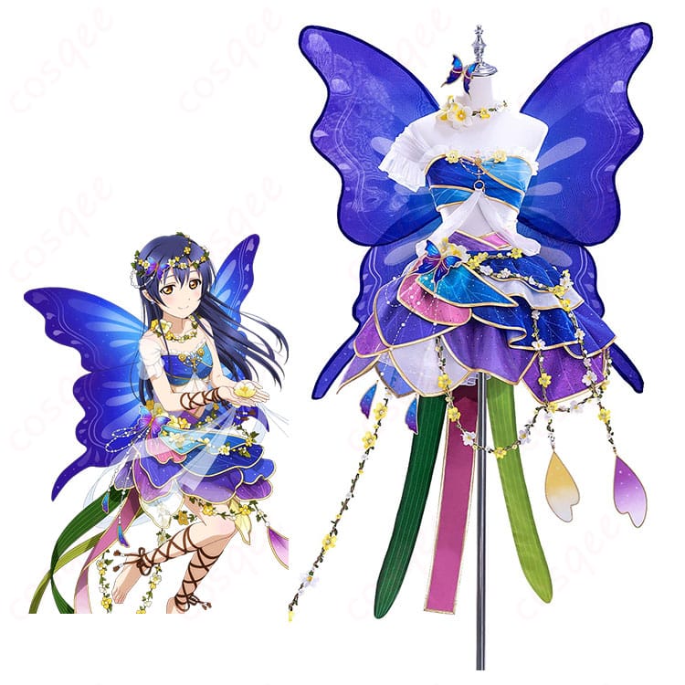 園田海未の妖精の国編・覚醒後のキャラクター画像とコスプレ衣装の比較