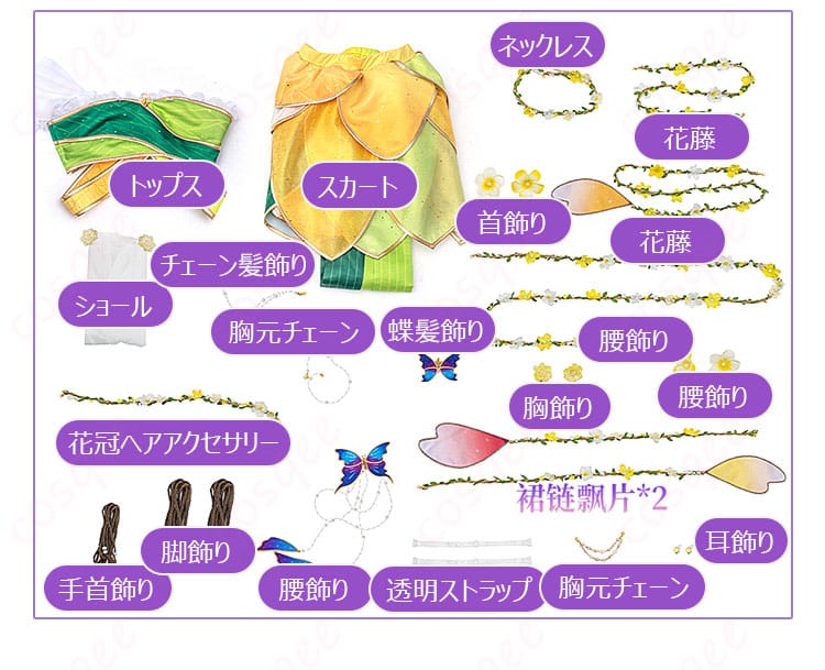 小泉花陽の妖精の国編 覚醒後コスプレ衣装のセット内容