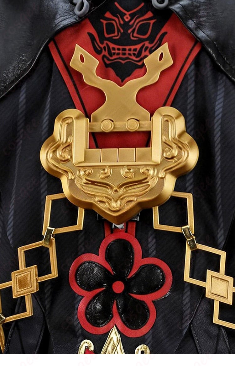 鎖暝コスプレ衣装の背面装飾のアップ
