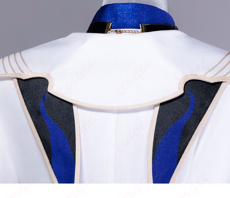 青柳冬弥のコスプレ衣装の背面肩部分の詳細