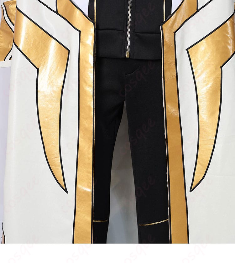 熊手真白のコスプレ衣装のアウター前立ての詳細