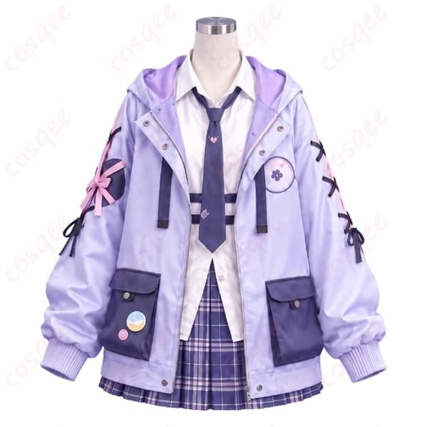 結城さくな 2026新衣装 制服Ver. コスプレ衣装｜パーカーとチェック柄スカートで撮影映え