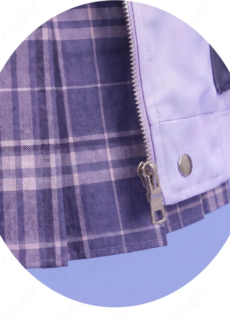 結城さくな 制服Ver.コスプレ衣装のアウターのファスナー部分の詳細画像