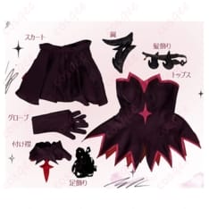 名探偵プリキュア！ 森亜るるか エクリプス・シャドウVer. 翼付きコスプレ衣装７点セット - 4枚目の画像（サムネイル）