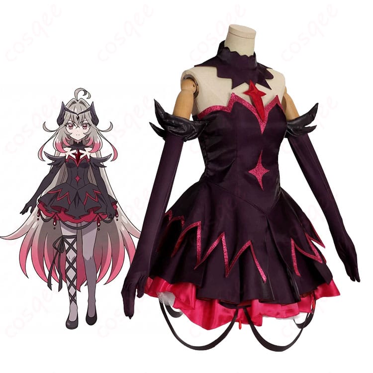 『名探偵プリキュア！』森亜るるかのキャラクター画像とエクリプス・シャドウVer.コスプレ衣装の比較