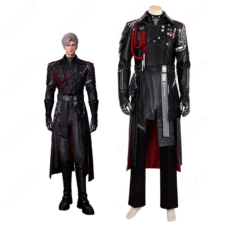 恋と深空のシンのキャラクター画像と暗影の先鋒コスプレ衣装の商品画像