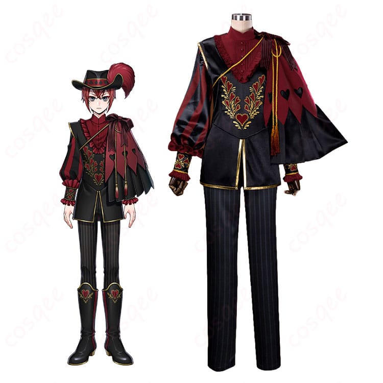 リドル・ローズハートのキャラクター画像とマスカレードドレスのコスプレ衣装