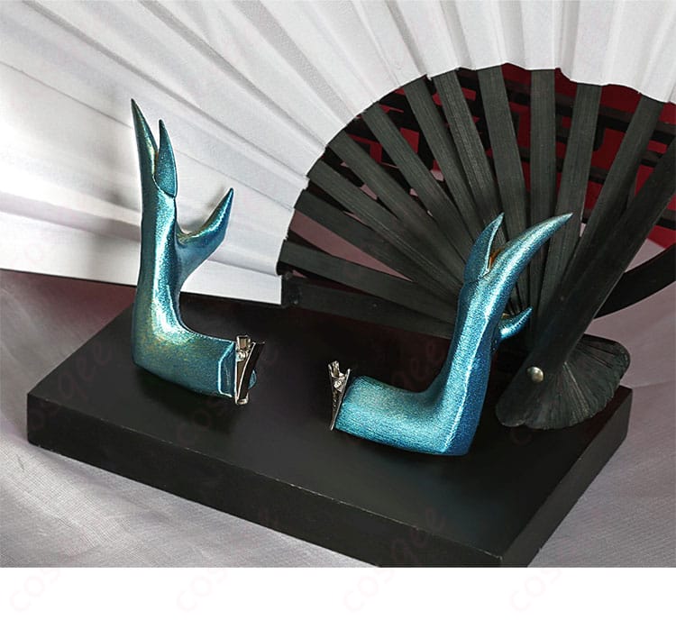 アークナイツ シー(夕)コスプレ衣装 頭飾りのディテール画像 エルフ耳付き