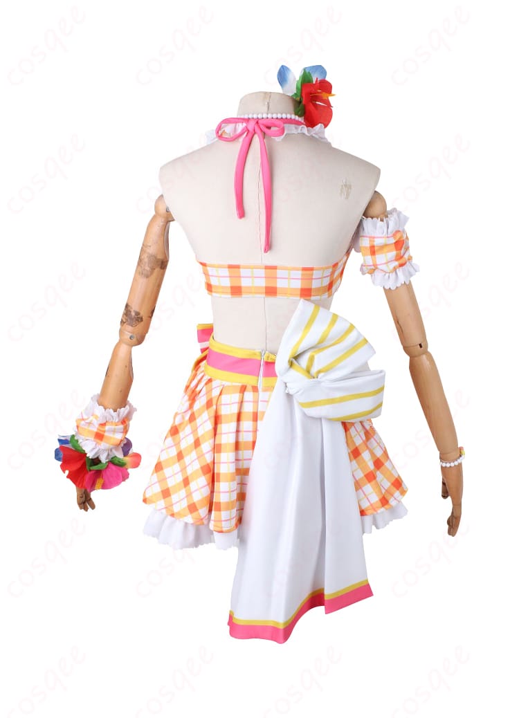 ウマ娘 スペシャルウィーク 水着 コスプレ衣装 背面ショット|大きなリボンが映える