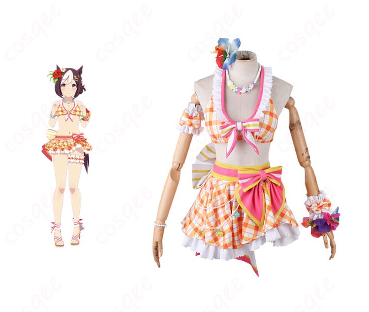 ウマ娘 スペシャルウィーク 水着 コスプレ衣装 × キャラクター比較画像|忠実再現でイベント映え【COSCLT】