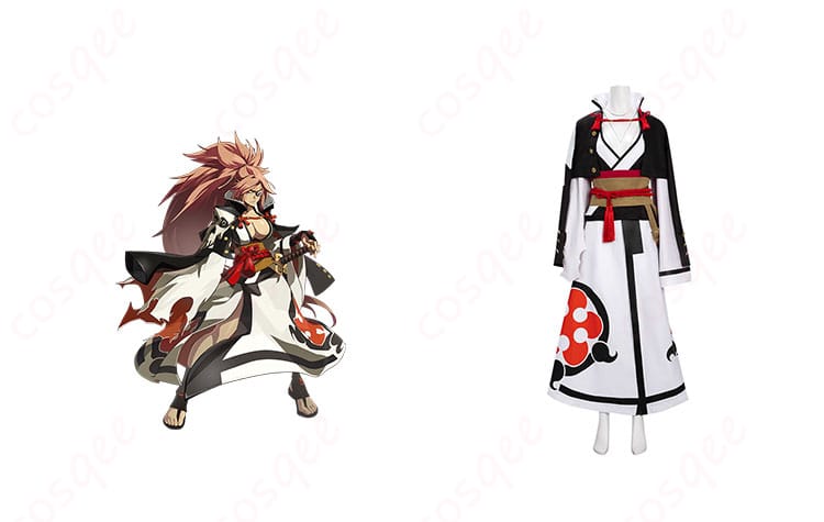 ギルティギア 梅喧(ばいけん)コスプレ衣装 正面とキャラクターとの結びつき シーン詳細