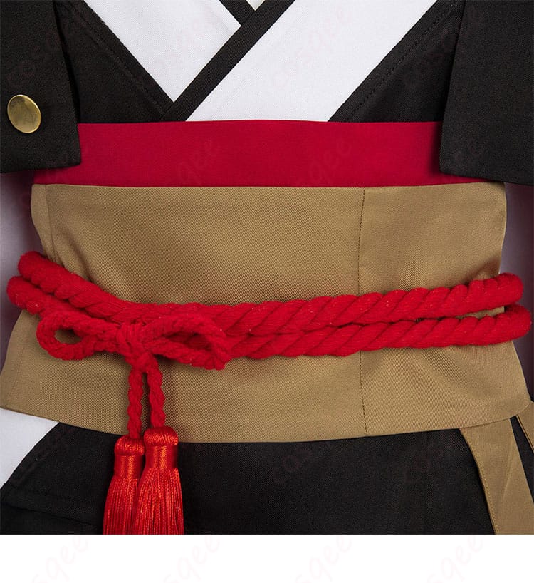 ギルティギア 梅喧(ばいけん)コスプレ衣装 腰部绳子正面图 造型细节