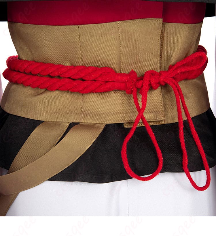 ギルティギア 梅喧(ばいけん)コスプレ衣装 腰部绳子装饰细节 仕上げの美