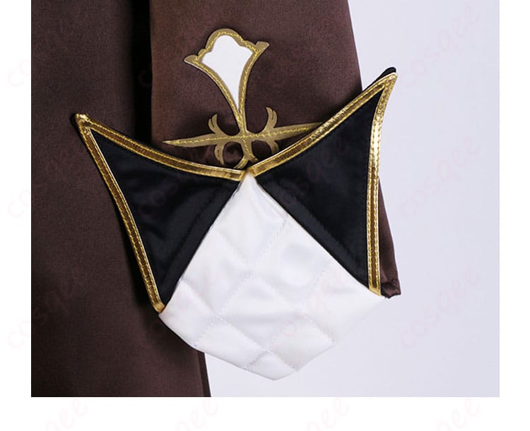 VTuber ヘックス・へイワイヤー 外套袖口デザイン細部 バーコード風モチーフ