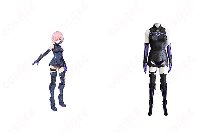 FGOバビロニア マシュ・キリエライト 盾の乙女 コスプレ衣装 キャラ比較正面画像|忠実再現を今すぐチェック