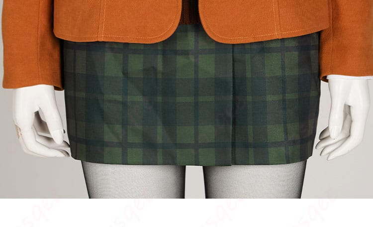 コスプレ衣装 スカート正面|プリーツ加工で原作そのままのシルエット