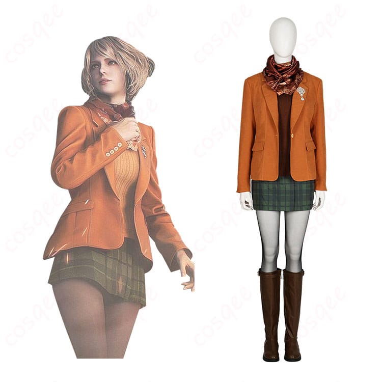 バイオハザードRE:4 アシュリー・グラハム コスプレ衣装 正面+キャラクター比較|忠実再現を一目でチェック【コスプレ通販】