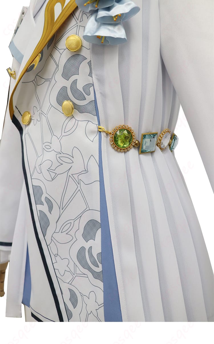 腰飾りディテール 月永レオ Tasto bianco コスプレ衣装 立体感を再現