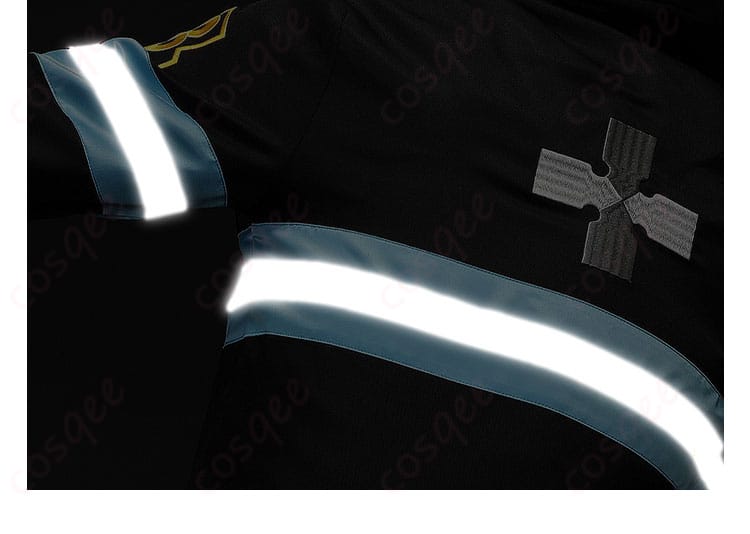 森羅日下部 コスプレ衣装 上衣の反射ストライプ詳細画像