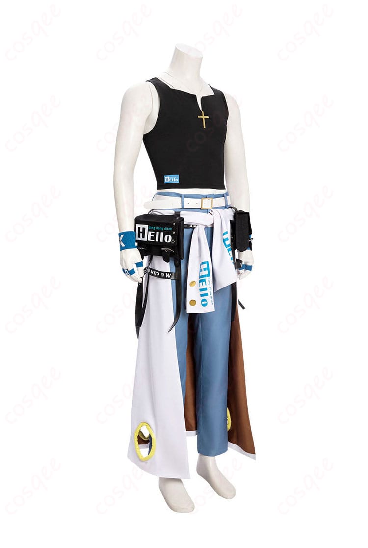 ギルティギア ストライヴ シン=キスク コスプレ衣装 側面写真|横からのラインとウエストポーチの位置が分かる