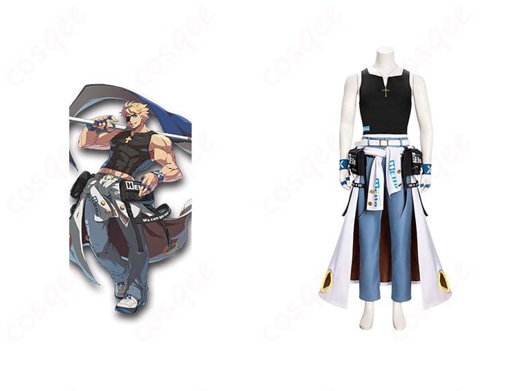 ギルティギア ストライヴ シン=キスク コスプレ衣装 正面&キャラクター比較イメージ|忠実再現されたシルエットと色味をチェック!