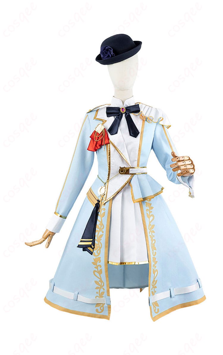 ウマ娘 プリティーダービー ライスシャワー スノーウィ・インテグレティ コスプレ衣装 正面全身ショット|忠実再現ディテールをチェック