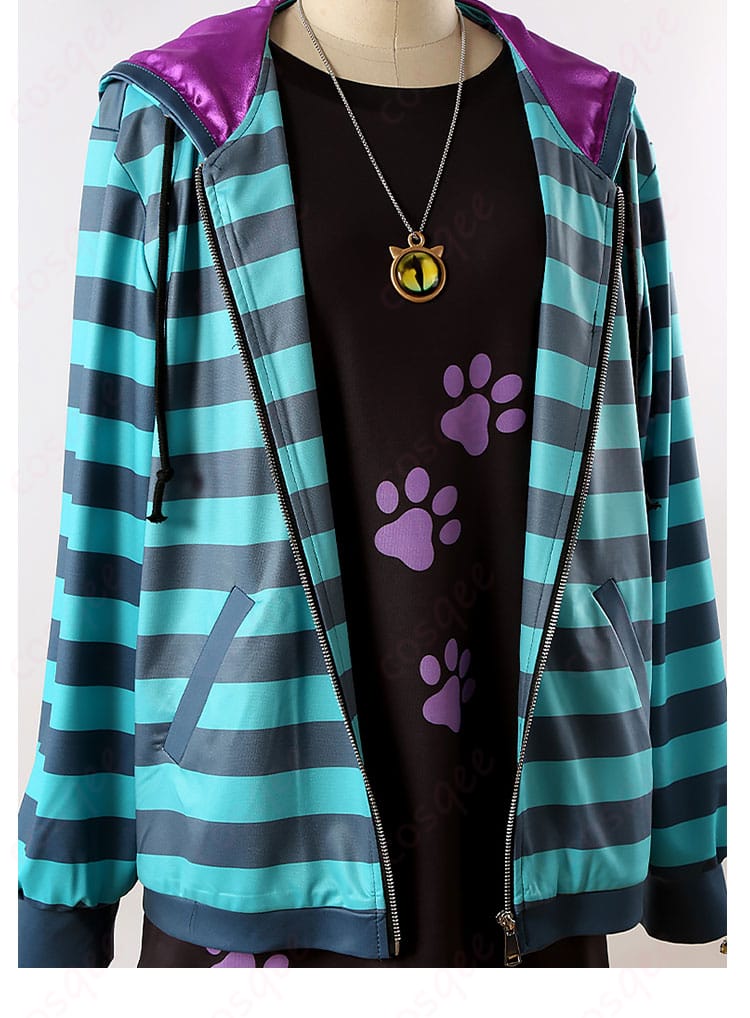 ブルーロック Alice ver. 蜂楽廻 コスプレ衣装上着ディテール|刺繍&配色を詳細表示