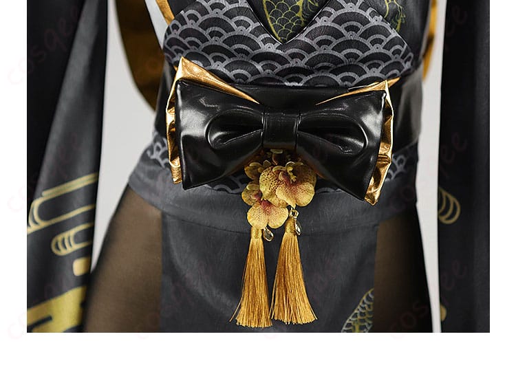 NIKKE ブラン コスプレ衣装(ビューティフルデイズ)ウエスト正面。蝶モチーフがポイントで魅力UP!