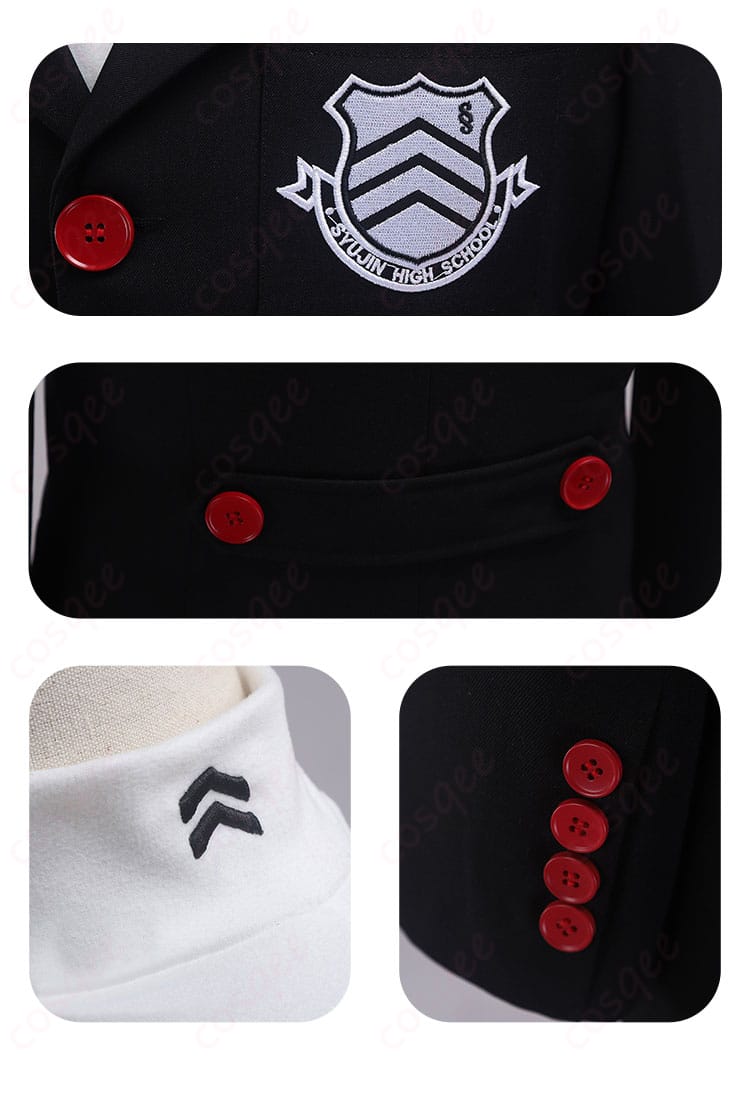 ペルソナ5 雨宮蓮 コスプレ衣装の装飾ディテール。高品質仕上げがポイント、COSCLTでチェック