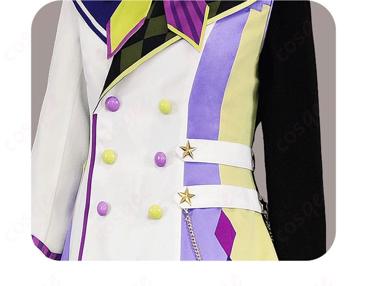 神代類 コスプレ衣装の上衣腰部のボタン装飾。細かい部分にもこだわり。