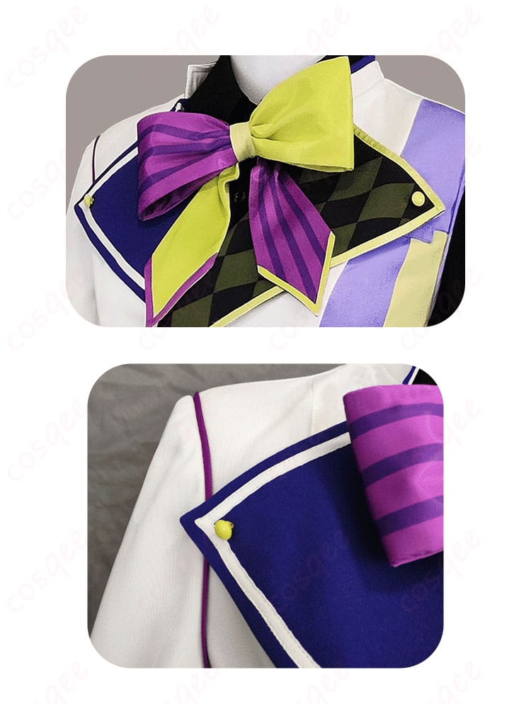 神代類 コスプレ衣装の服の領口に施された蝶結びと細かい装飾。