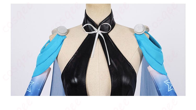 Tower of Fantasy メリル コスプレ衣装 正面首元蝶結び装飾細部|高精度の刺繍と美しいデザイン