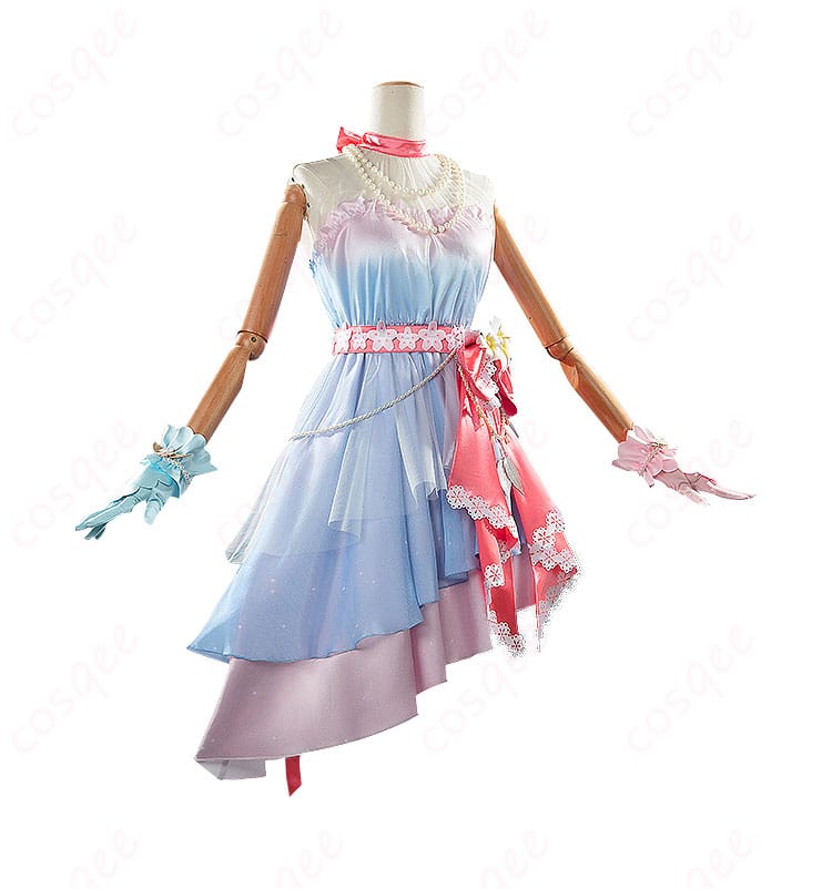 ウマ娘 サクラチヨノオー コスプレ衣装の右側面画像。Fleur Enneigéeダンス衣装の繊細なサイドフォルムをご確認ください。