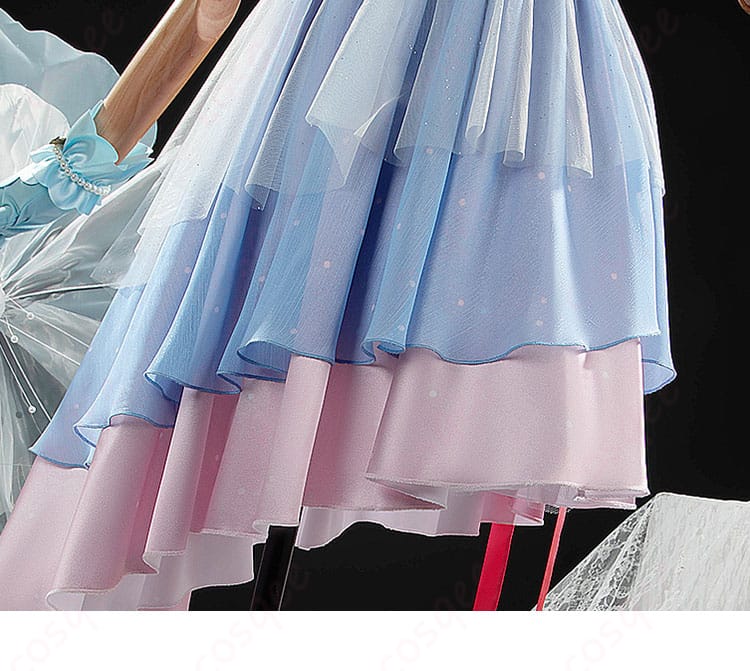 スカート裾部分の細部画像。ウマ娘 コスプレ通販で人気の華やかなフレアを楽しもう。