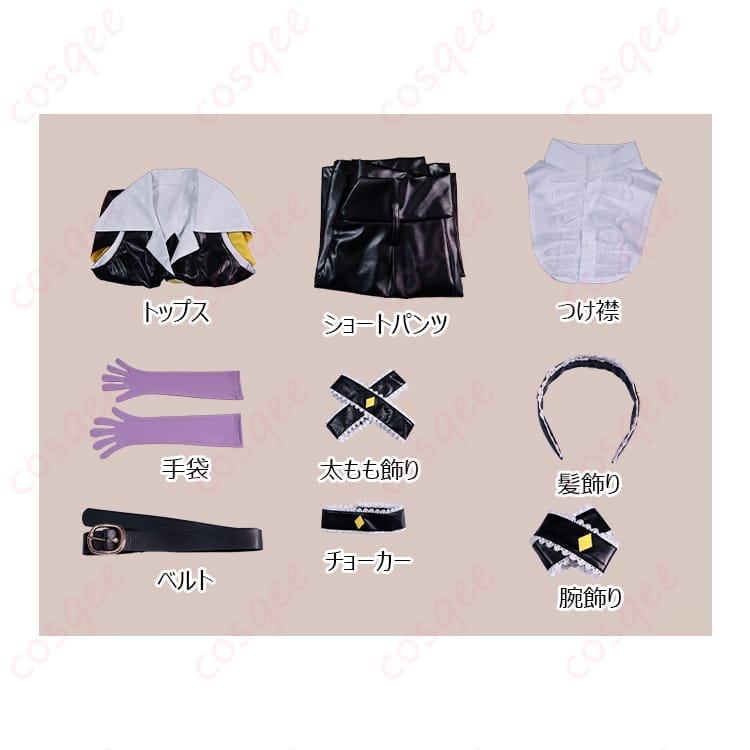 ほしな歌唄 ブラックダイヤモンド風コスプレ衣装｜光沢感とアクセ付で舞台・撮影が映える - 4枚目の画像