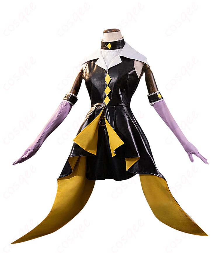 しゅごキャラ! ブラックダイヤモンド ほしな歌唄 コスプレ衣装 側面画像|シルエットやラインを確認