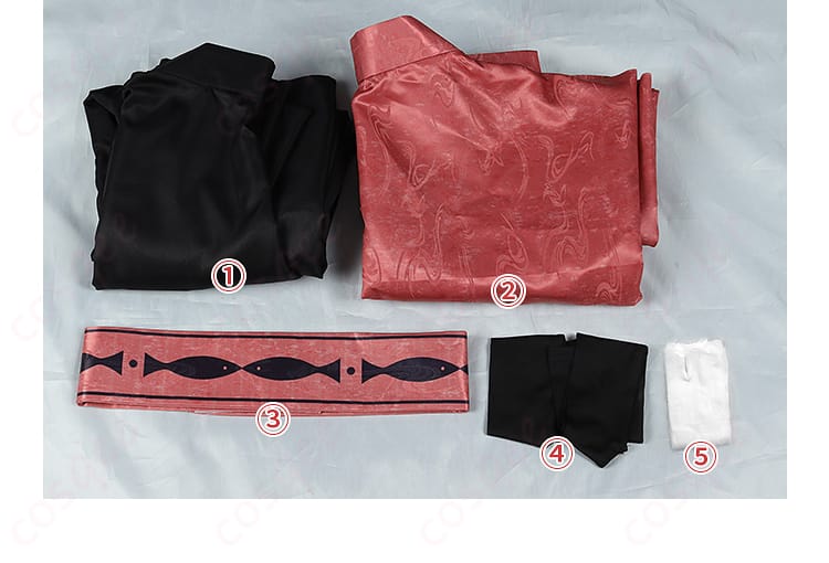 ハイキュー!! 黒尾鉄朗 コスプレ衣装 セット内容を一覧で確認できる構成写真