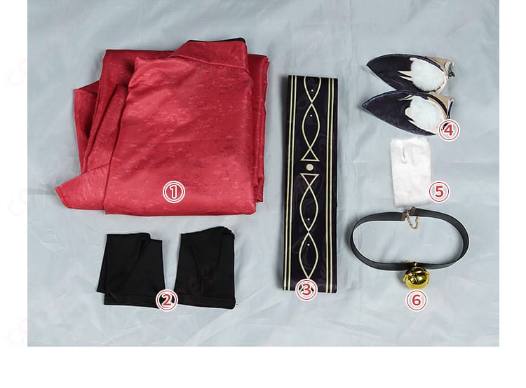 ハイキュー!! 孤爪研磨 コスプレ衣装 セット内容一式の展示画像。付属アイテムもすべて確認可能!