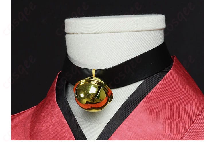 ハイキュー!! 孤爪研磨 コスプレ衣装 鈴付き首元装飾のアップ。キャラの個性を引き立てるポイント!