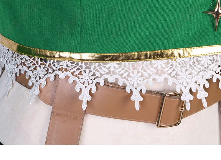 まほあこ 阿良河キウィ レオパルト コスプレ衣装 衣装後部裾の花柄模様・華やかさを演出