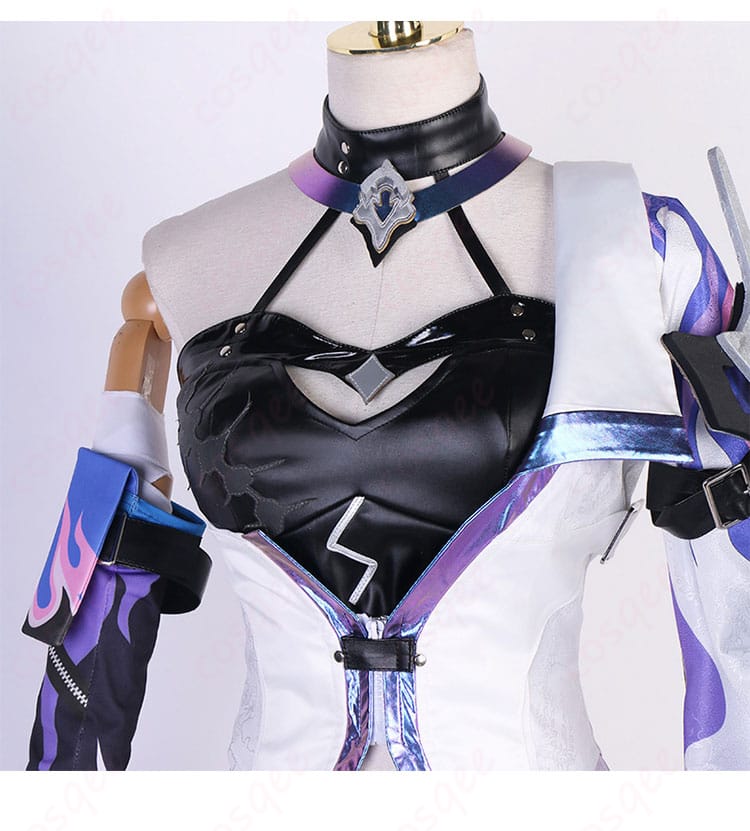 崩壊:スターレイル 黄泉(アケロン) コスプレ衣装 上半身装飾の細部|刺繍や装飾の再現度に注目。