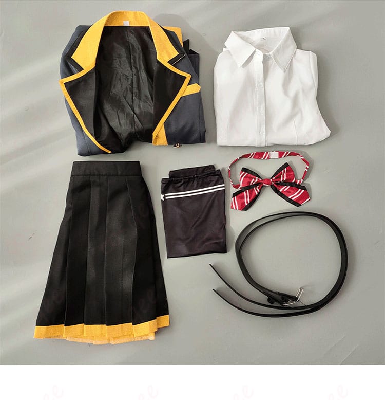 天馬咲希 コスプレ衣装セット内容一覧。コート、シャツ、リボンなど、内容物を購入前にしっかり確認!