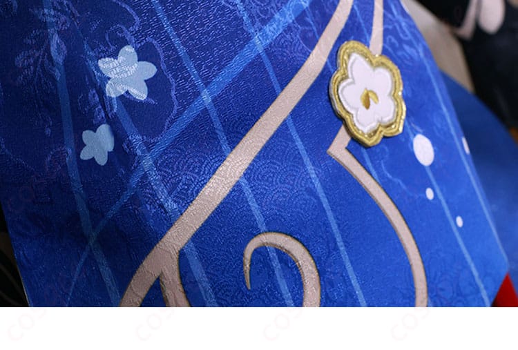 原神 甘雨 コスプレ衣装 スカート裾柄 刺繍ディテール 玄玉瑶芳