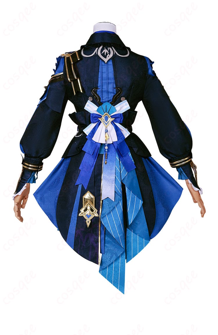 原神 行秋 コスプレ衣装 竹身雨化Ver. 商品背面写真 デザイン全景|COSCLT