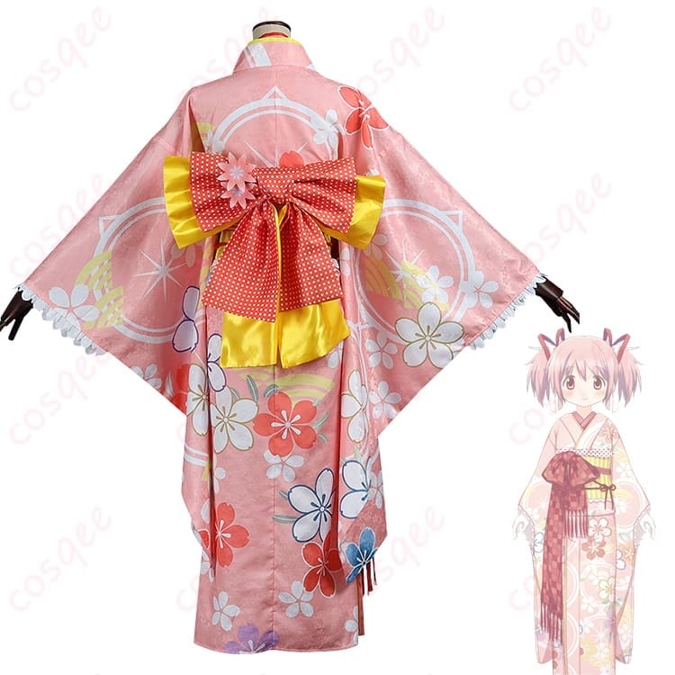 魔法少女まどか☆マギカ 鹿目まどか 晴着Ver. コスプレ衣装 上品で可憐な和装風デザイン - 3枚目の画像