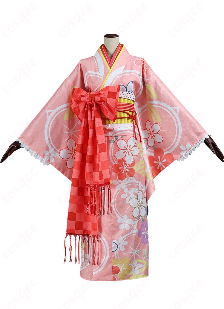 鹿目まどか 晴着 コスプレ衣装 正面全身写真 まどマギ コスプレ通販 COSCLT