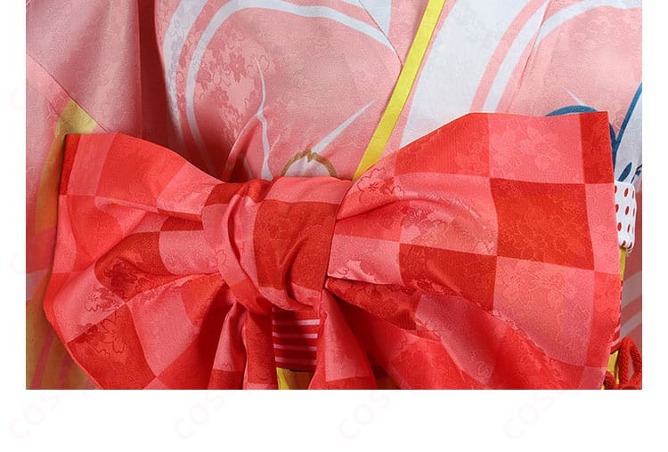 鹿目まどか コスプレ衣装 腰部装飾ディテール 晴着 帯の華やかさ