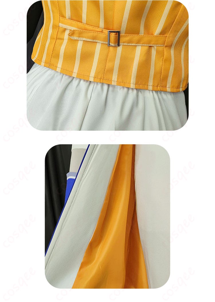 プロセカ 天馬司 コスプレ衣装 イエローべスト&衣裳裾背面|鮮やかな配色で写真映え